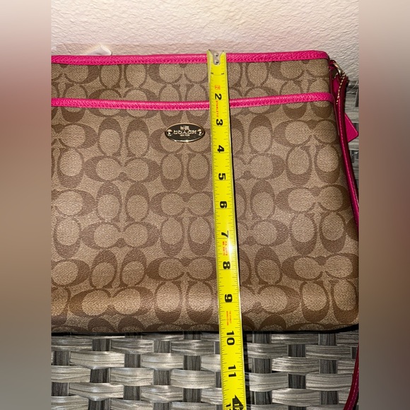 Coach Handbags - Coach Signature Crossbody Bag Khaki Pink Ruby F34938 Shoulder Purse